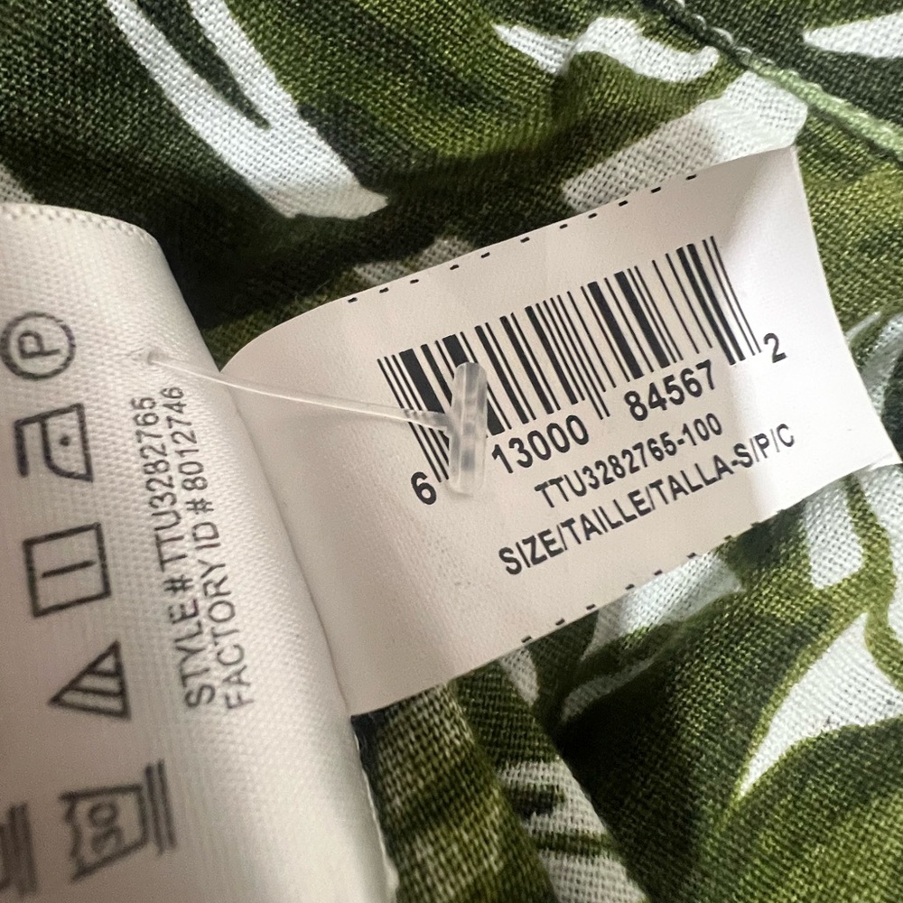BCBGeneration Green Leaf Print A-Line Skirt - Picture 5 of 6